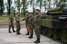 Обилазак тенковског батаљона у Сремској Митровици