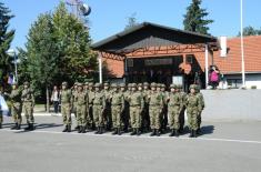 Taking the oath of enlistment