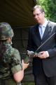 Minister Vucic with female members of SAF