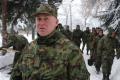 Cadets clearing snow in Clinical Center and Zemun hospital