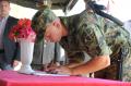 Taking the oath of enlistment