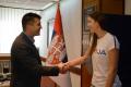 Minister Đorđević received a silver volleyball player Bjanka Busa