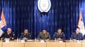Press conference concerning the military helicopter accident