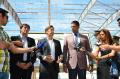 Ministers of Defence and Sports visit the construction site of athletic hall at Banjica