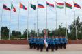 Serbian guardsmen in Tiananmen Square