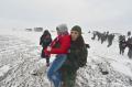 Army is unblocking the roads and evacuating the snowed-in citizens 