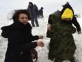 Army is unblocking the roads and evacuating the snowed-in citizens 