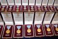 Awarding medals for dilligent service