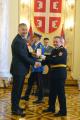 Awarding medals for dilligent service