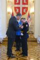 Awarding medals for dilligent service