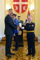 Awarding medals for dilligent service