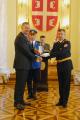 Awarding medals for dilligent service