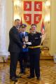 Awarding medals for dilligent service
