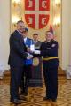 Awarding medals for dilligent service