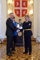 Awarding medals for dilligent service