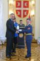 Awarding medals for dilligent service