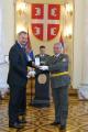 Awarding medals for dilligent service