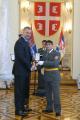 Awarding medals for dilligent service
