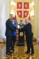 Awarding medals for dilligent service