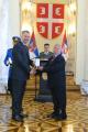Awarding medals for dilligent service