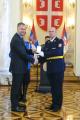 Awarding medals for dilligent service