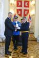 Awarding medals for dilligent service