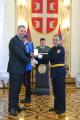 Awarding medals for dilligent service