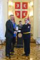 Awarding medals for dilligent service