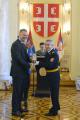 Awarding medals for dilligent service