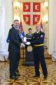 Awarding medals for dilligent service