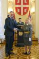 Awarding medals for dilligent service