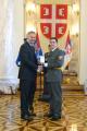 Awarding medals for dilligent service