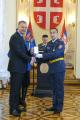 Awarding medals for dilligent service