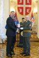 Awarding medals for dilligent service