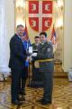 Awarding medals for dilligent service