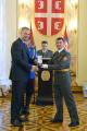 Awarding medals for dilligent service