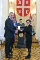 Awarding medals for dilligent service