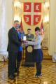Awarding medals for dilligent service