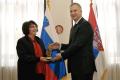 Министарка одбране Словеније Љубица Јелушич у посети Србији