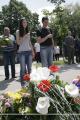 Laying wreaths at the memorial to the victims killed in bombing of KBC &quot;Dr Dragisa Misovic&quot;