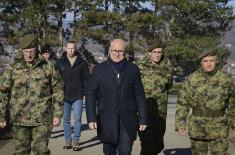 Minister Vučević and General Mojsilović visit 3rd Army Brigade units in Kuršumlija