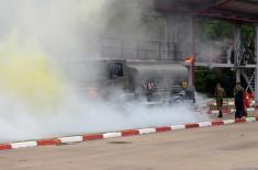 Fire-fighting exercise at propellant depot 