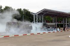 Fire-fighting exercise at propellant depot 