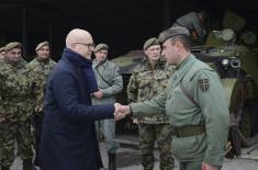 Minister Vučević and General Mojsilović visit 3rd Army Brigade units in Kuršumlija