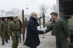 Minister Vučević and General Mojsilović visit 3rd Army Brigade units in Kuršumlija