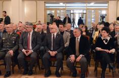 Minister Vučević attends promotion of books by Dejan Medaković