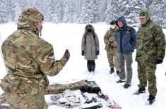 Members of Military Academy and British Armed Forces conduct joint cold-weather training