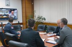 Minister Stefanović talks to U.S. Deputy Assistant Secretary of Defense Laura Cooper