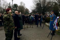 Minister Vučević unveils memorial bust for hero of Košare Goran Ostojić