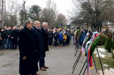 Minister Vučević unveils memorial bust for hero of Košare Goran Ostojić